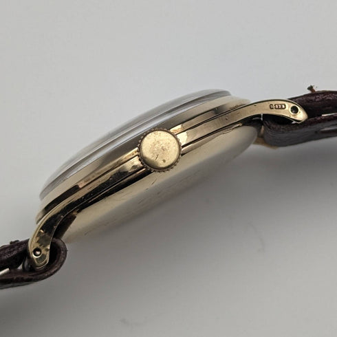 1954年 英国ヴィンテージ ガラード K9金無垢ケース 紳士用腕時計 動作良好